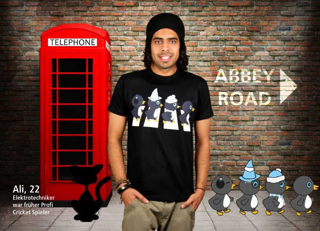 Herren T-Shirt The Penguine Abbey Road